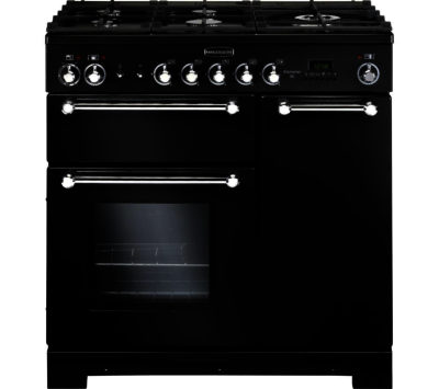 RANGEMASTER  Kitchener 90 Dual Fuel Range Cooker - Black